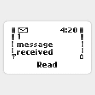 One Message Received (Black Pixels) Magnet